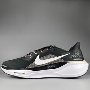 Nike Air Zoom Pegasus 41 Men’s 12.5 New Orleans Saints Running Shoes Black Gold